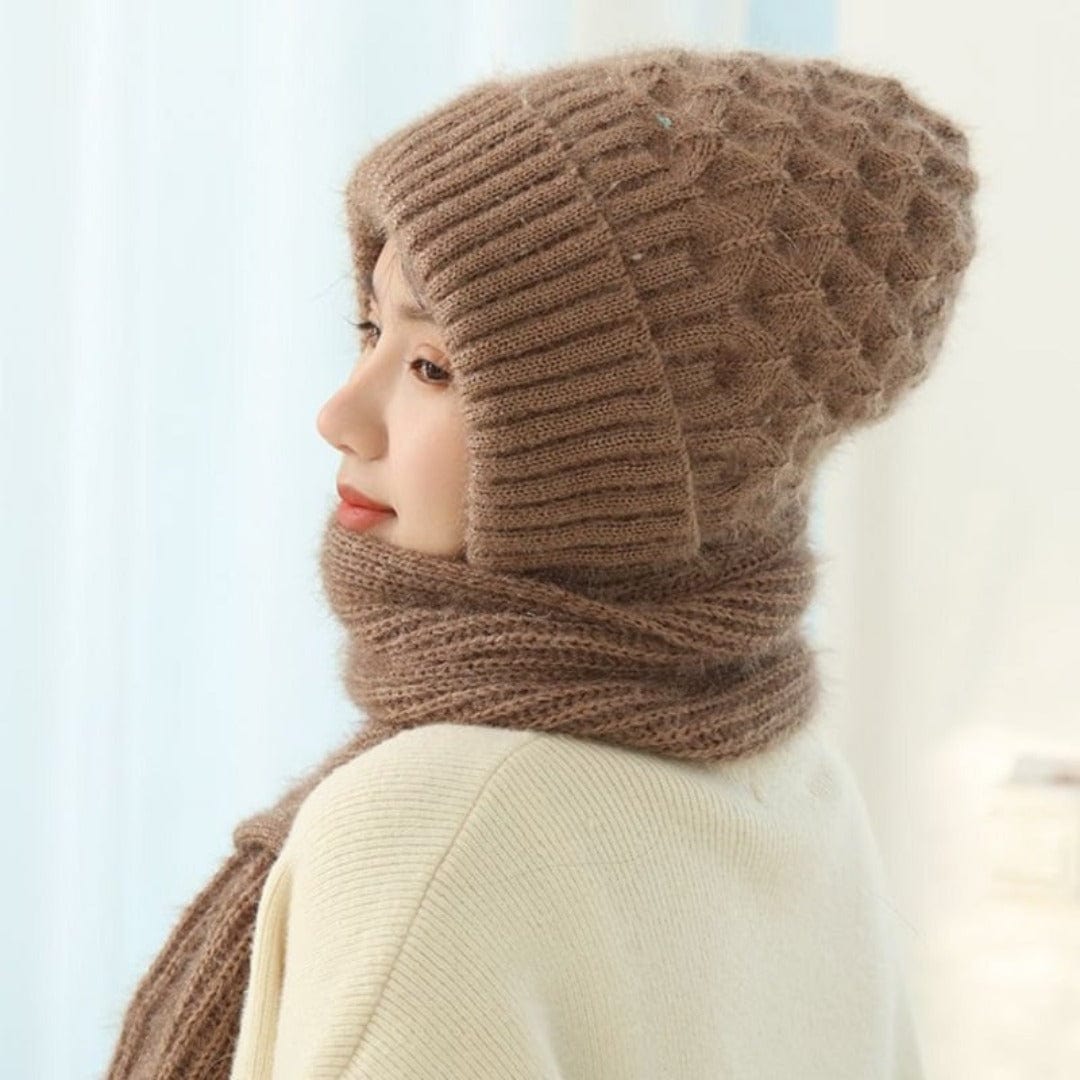 Wool Hat : Muts Dames Grijs - WoolHat - Wintermuts Wol in Khaki van Pantino