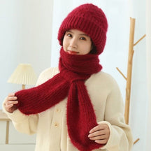 Wool Hat : Muts Dames Grijs - WoolHat - Wintermuts Wol in Rode wijn van Pantino