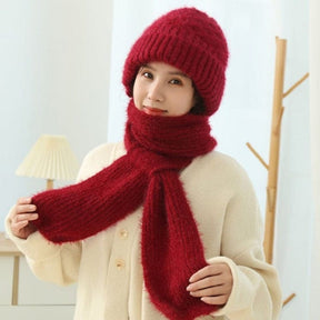 Wool Hat : Muts Dames Grijs - WoolHat - Wintermuts Wol in Rode wijn van Pantino