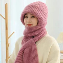 Wool Hat : Muts Dames Grijs - WoolHat - Wintermuts Wol in Roze van Pantino