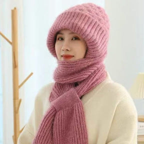 Wool Hat : Muts Dames Grijs - WoolHat - Wintermuts Wol in Roze van Pantino