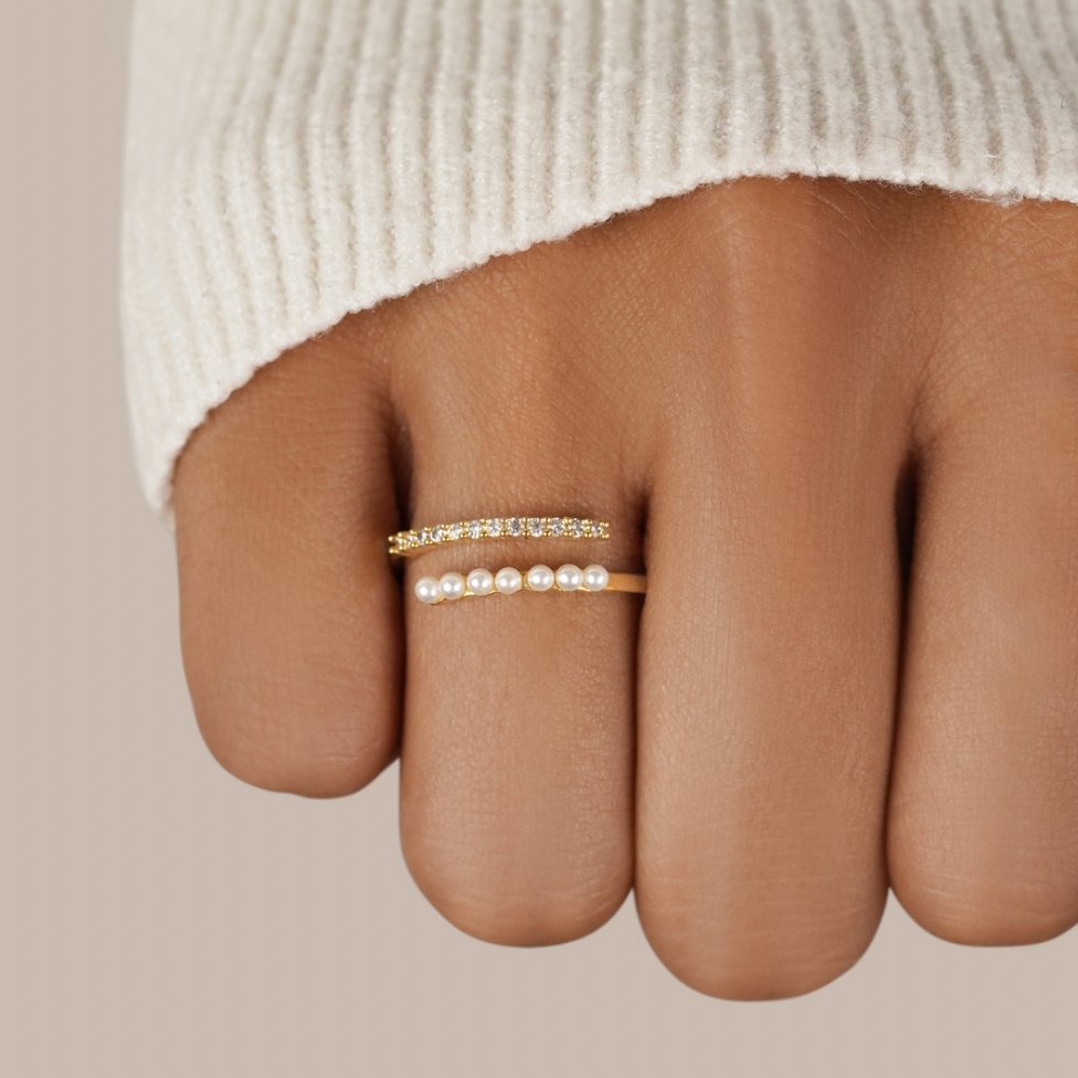 Ring : Ring Goud - Nova Pearl in van Pantino