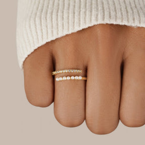Ring : Ring Goud - Nova Pearl in van Pantino