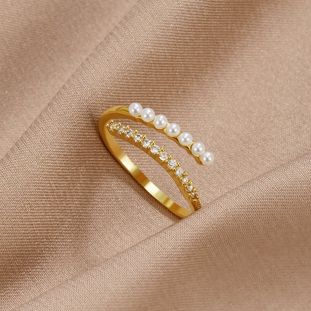 Ring : Ring Goud - Nova Pearl in 18K Goud van Pantino