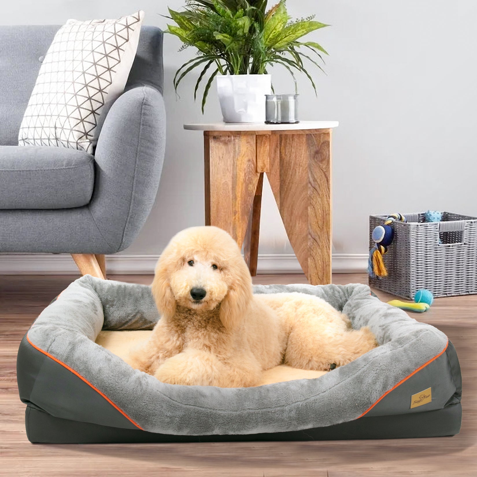 pets : Groot Orthopedisch Hondenkussen - Grijs in 3XL van Pantino