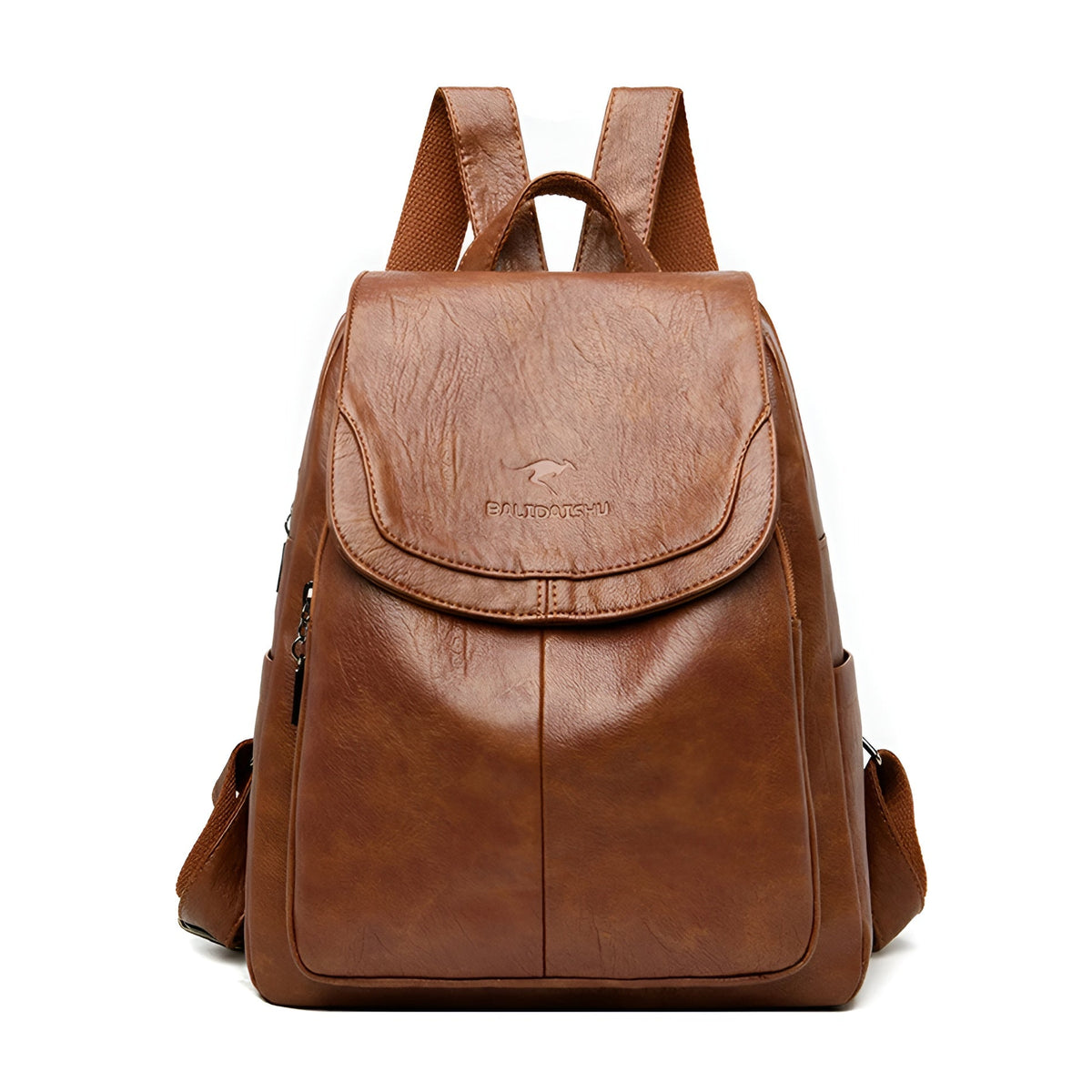 bags : Vintage Boekentas Dames - Retro Leren Schooltas Design - PU-Leer in Geel-Bruin van Pantino