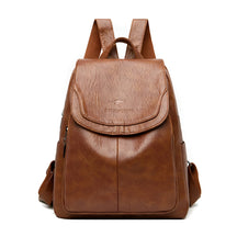 bags : Vintage Boekentas Dames - Retro Leren Schooltas Design - PU-Leer in Geel-Bruin van Pantino