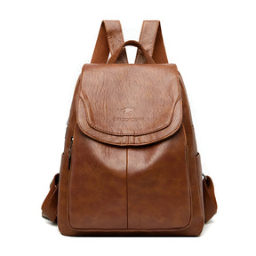 bags : Vintage Boekentas Dames - Retro Leren Schooltas Design - PU-Leer in Geel-Bruin van Pantino