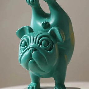 home & garden : Yoga Bulldog Beeldje - Geel in van Pantino