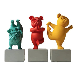 home & garden : Yoga Bulldog Beeldje - Geel in van Pantino