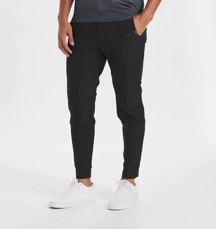Pants : Victor Stretch Slang Zwart in Zwart van Pantino