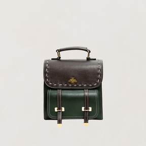 bags : Yuna Bag Leer - Bruin - Tas in Groen van Pantino
