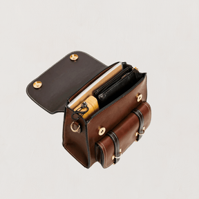 bags : Yuna Bag Leer - Bruin - Tas in van Pantino