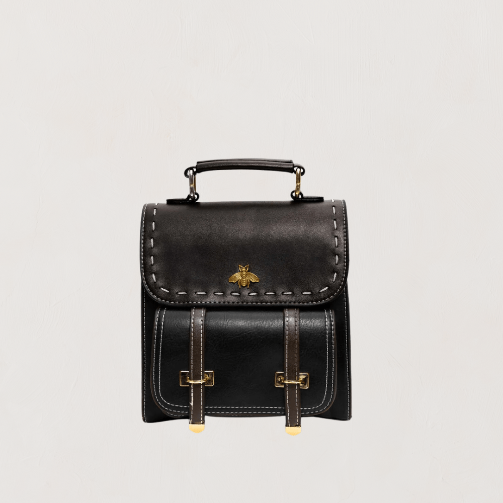 bags : Yuna Bag Leer - Bruin - Tas in Zwart van Pantino