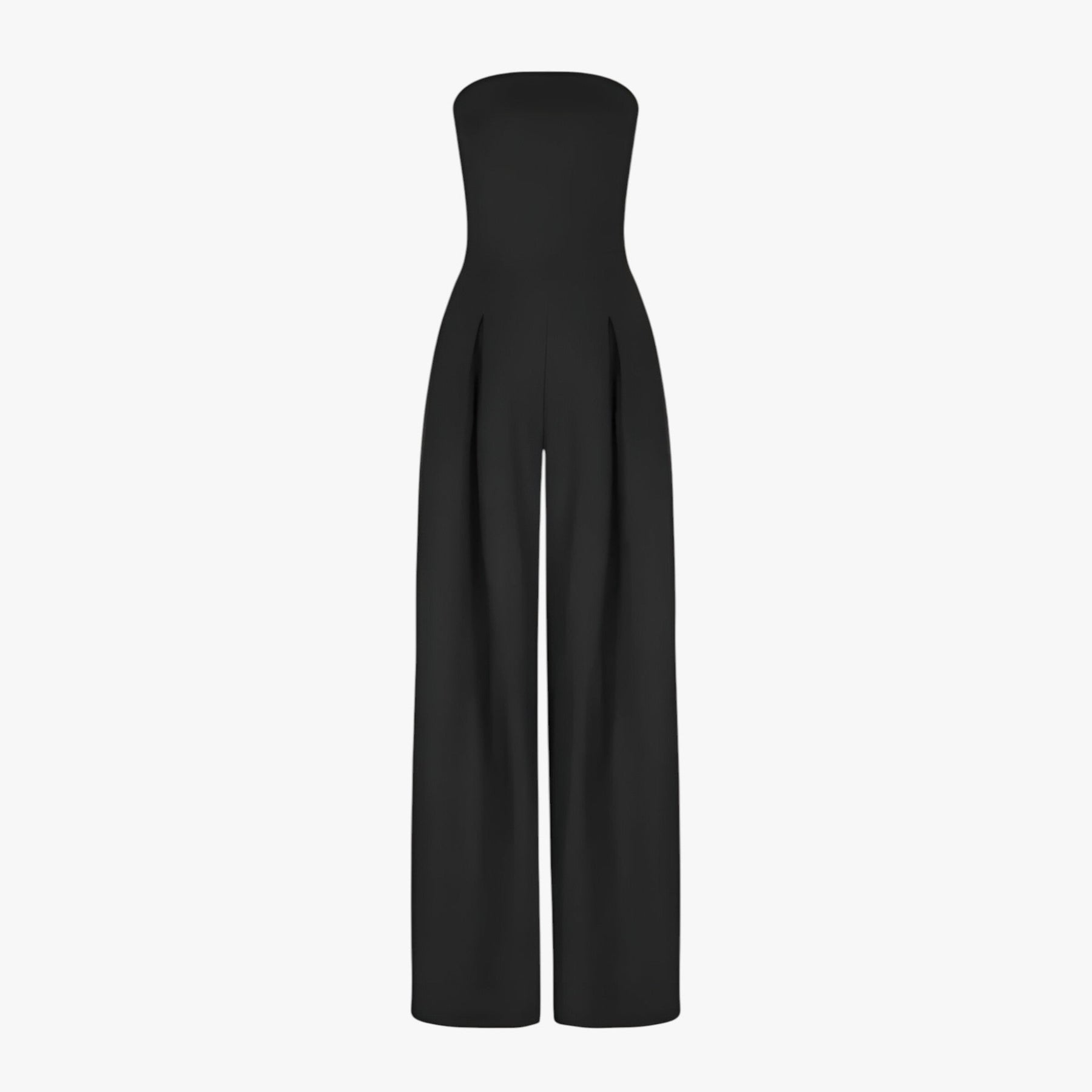 One-Pieces : Elegante Zwarte Strapless Dames Jumpsuit - Chic en Comfortabel voor Zomerse Ceremonie in Nero van Pantinoshop