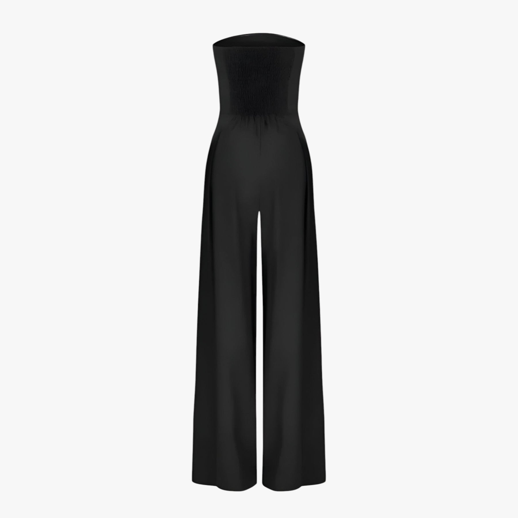 One-Pieces : Elegante Zwarte Strapless Dames Jumpsuit - Chic en Comfortabel voor Zomerse Ceremonie in van Pantinoshop