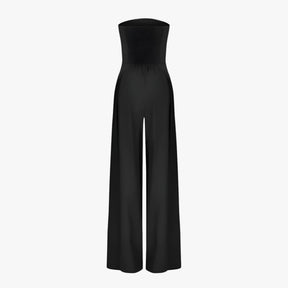 One-Pieces : Elegante Zwarte Strapless Dames Jumpsuit - Chic en Comfortabel voor Zomerse Ceremonie in van Pantinoshop