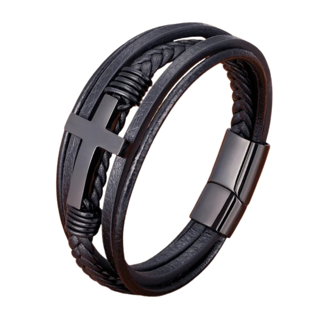 Bracelet : Armband Zwart - Voor de van Mijn Zoon Metaal in Zwart van Pantino
