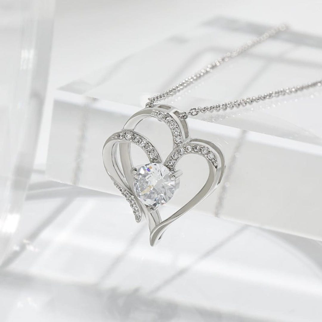 Necklace : Ketting Zilver - ZirconHeart - Liefde in Zilver van Pantino