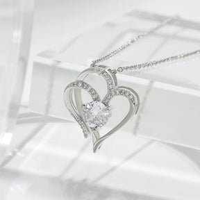Necklace : Ketting Zilver - ZirconHeart - Liefde in Zilver van Pantino