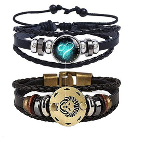 Bracelet : Zodiac Armband Ram - Verzilverd & Verstelbaar Sterrenbeeld Sieraad in Leo van Pantino