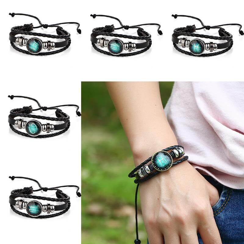 Bracelet : Zodiac Armband Ram - Verzilverd & Verstelbaar Sterrenbeeld Sieraad in van Pantino
