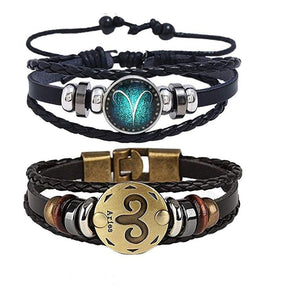 Bracelet : Zodiac Armband Ram - Verzilverd & Verstelbaar Sterrenbeeld Sieraad in Ram van Pantino
