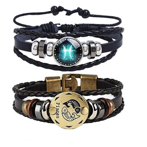 Bracelet : Zodiac Armband Ram - Verzilverd & Verstelbaar Sterrenbeeld Sieraad in Vissen van Pantino