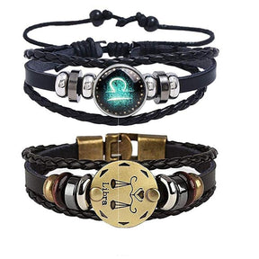 Bracelet : Zodiac Armband Ram - Verzilverd & Verstelbaar Sterrenbeeld Sieraad in Weegschaal van Pantino