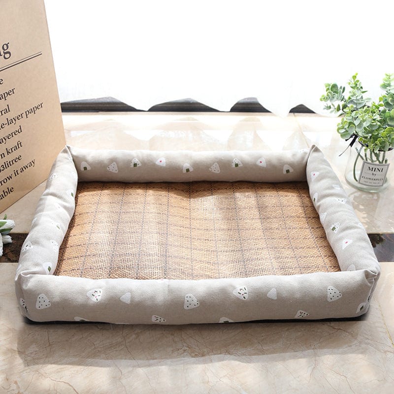 pets : Zomer Huisdier Koelende IJsmat - Multikleurig Vierkant Koel - Beige in Beige van Pantino