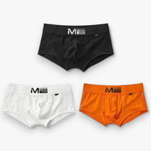 Men's Sport Boxershorts : Heren Boxershorts - Ademend & Comfortabel - Blauw, Oranje, Geel Multipack (3+3 Gratis) in zwart wit oranje van Pantino