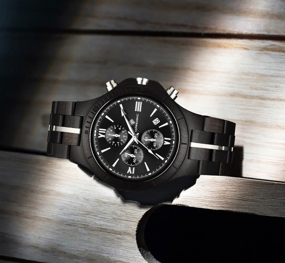 watches : Horloge Heren Olijf - Houten in van Pantino