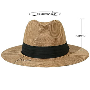 Panama Hat : Hoed Dames Marine Blauw - Panama Strohoed in van Pantino