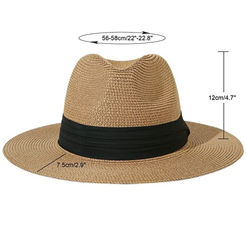 Panama Hat : Hoed Dames Marine Blauw - Panama Strohoed in van Pantino