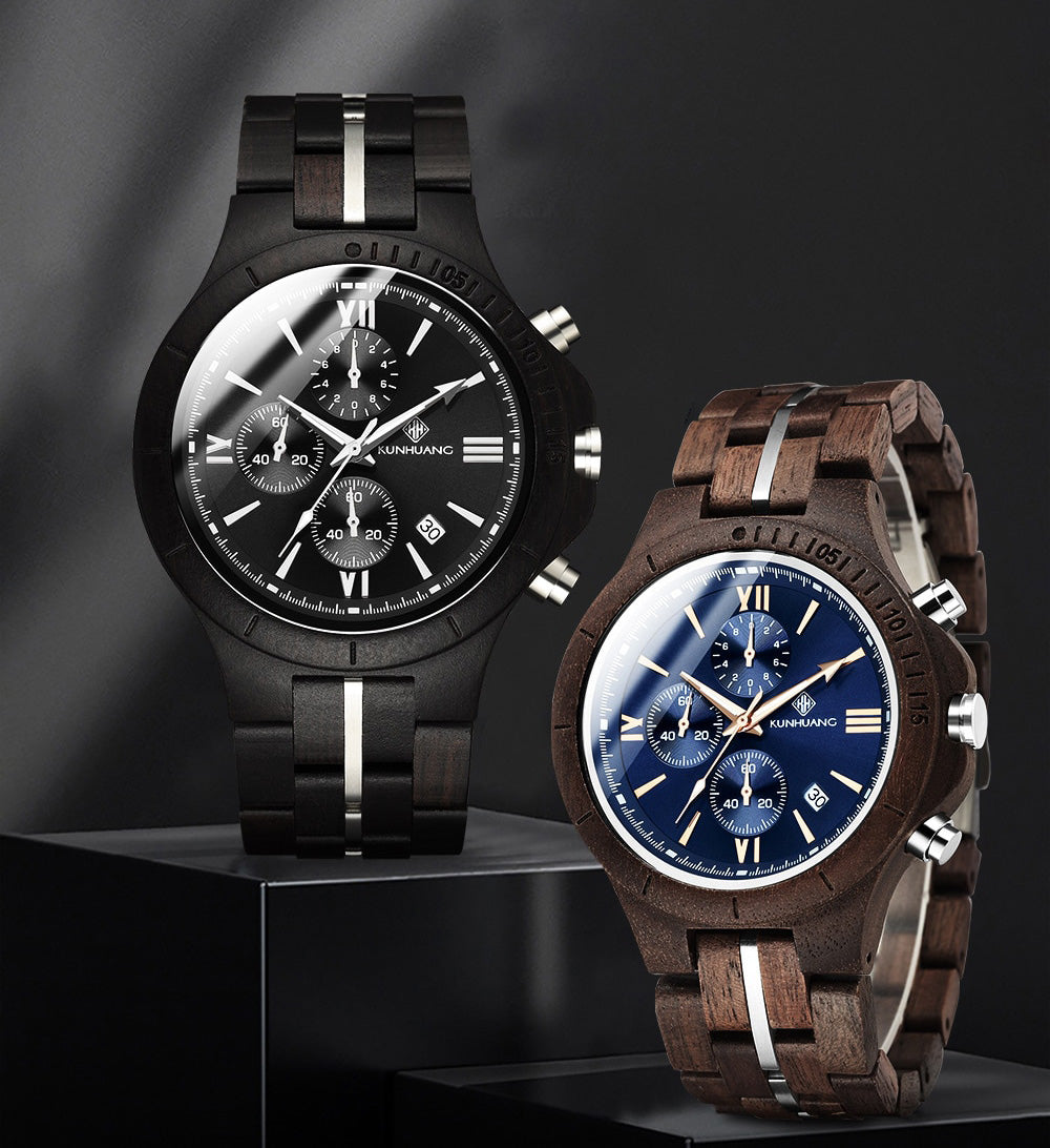 watches : Horloge Heren Olijf - Houten in van Pantino