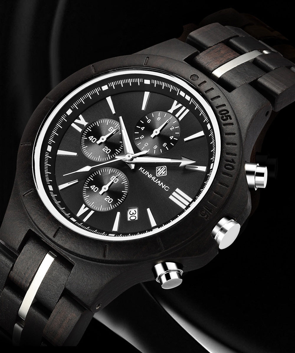 watches : Horloge Heren Olijf - Houten in van Pantino