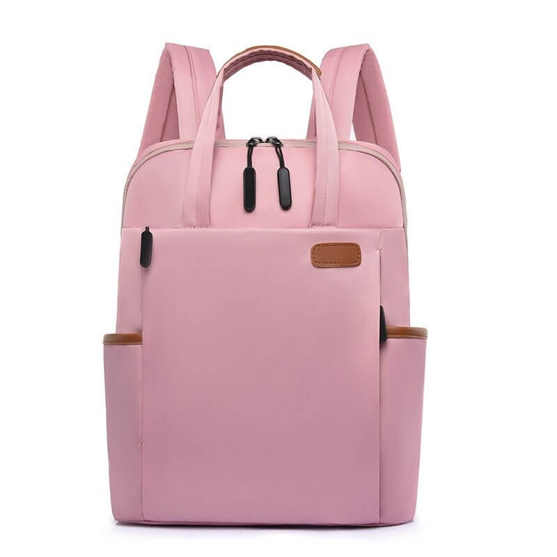 bags : Anti-Diefstal Reizen Mochila - Zwart in Roze van Pantino