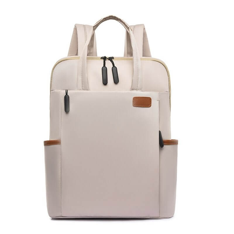 bags : Anti-Diefstal Reizen Mochila - Zwart in Cream van Pantino