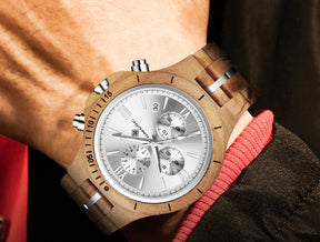 watches : Horloge Heren Olijf - Houten in van Pantino