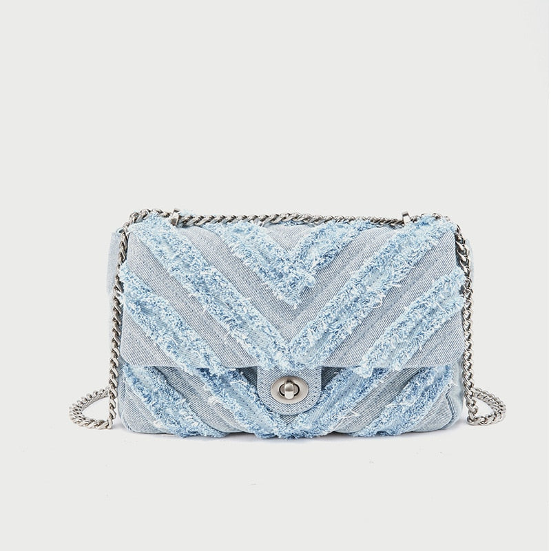 bags : Denim Kettingtas Canvas in van Pantino