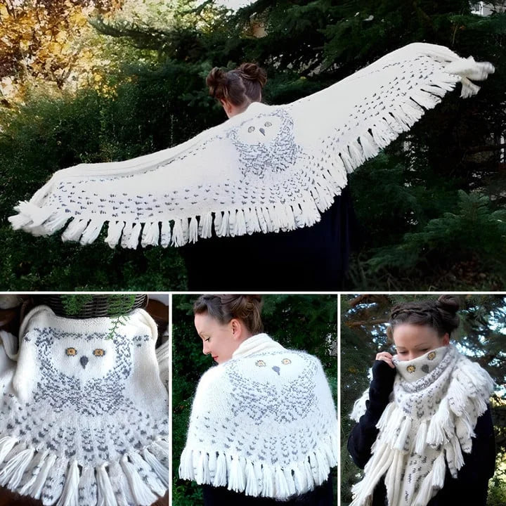 Scarf : LadyWrap - Retro Uilensjaal in van Pantino