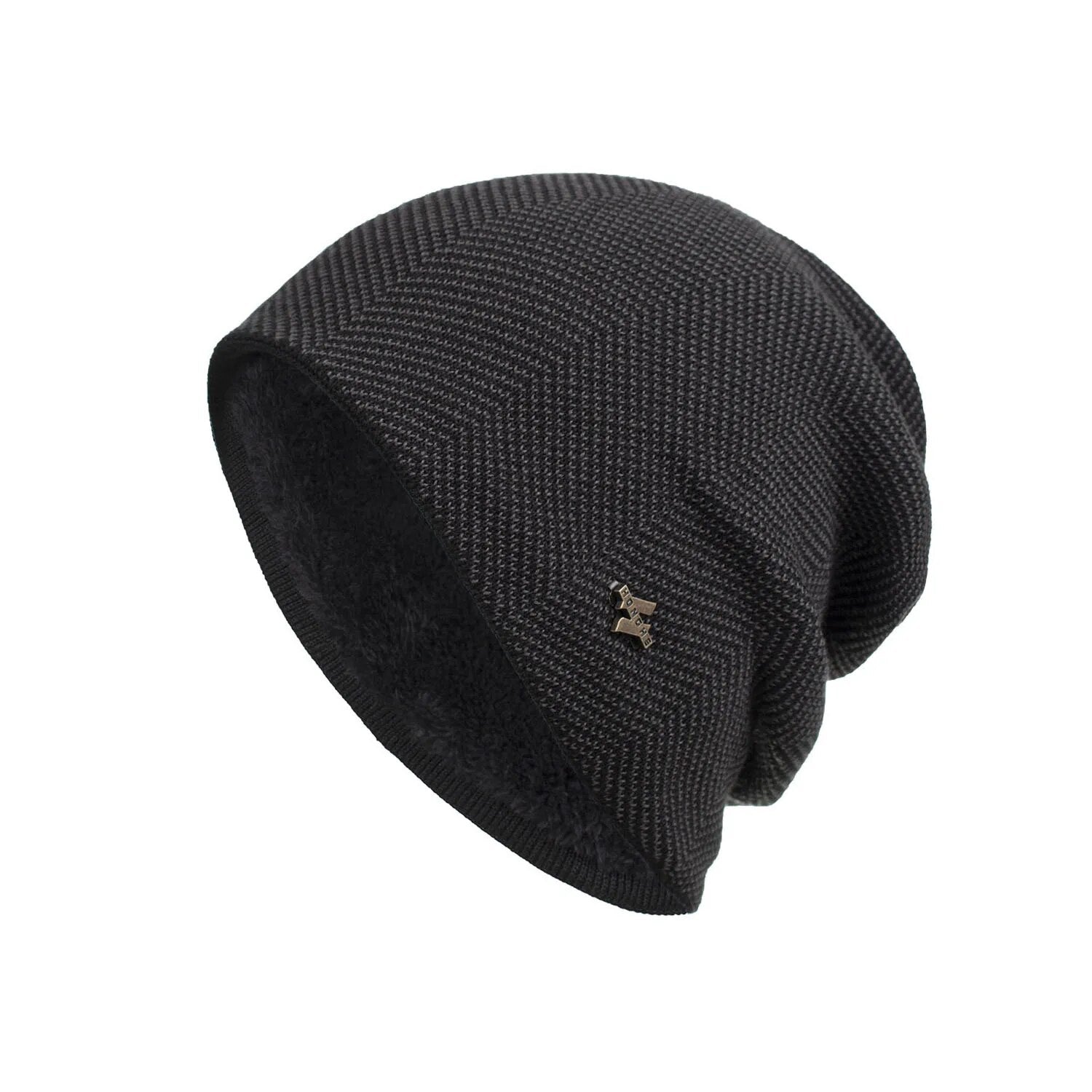 Beanie : Muts Donkergrijs - ArcticCozy - Winter Warme in Zwart Brun van Pantino