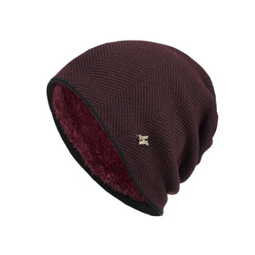 Beanie : Muts Donkergrijs - ArcticCozy - Winter Warme in Rood Brun van Pantino