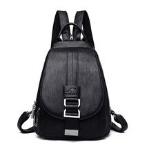 bags : LuxeBag - Lederen Dames Tas - Zwart in Zwart van Pantino