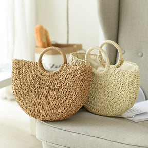 bags : Handgeweven Strooien Tas Beige in van Pantino