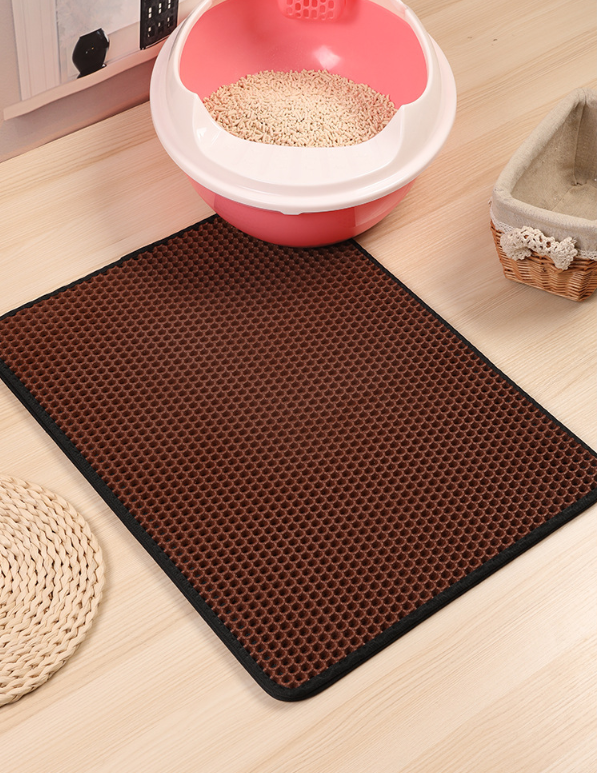 pets : PawGuard - Kattenbakmat - Zwart in Bruin van Pantino