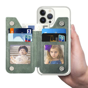 Phone Case : Portemonnee Zwart - PhoneCase - Telefoon Kaarthouder in van Pantino