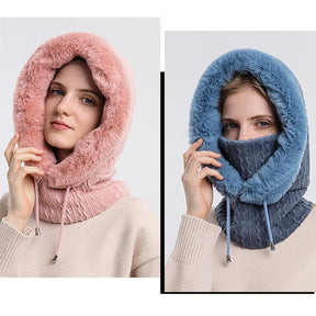 Knitted Hat : Cap Grijs - KnittedHat - Winter Gebreide Capuchonset in van Pantino