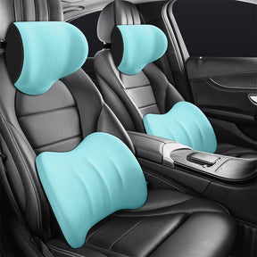 other : CozyDrive - Hoofdsteun & Rugkussen voor in de Auto - Blauw in Blauw van Pantino