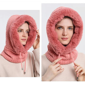 Knitted Hat : Cap Grijs - KnittedHat - Winter Gebreide Capuchonset in van Pantino